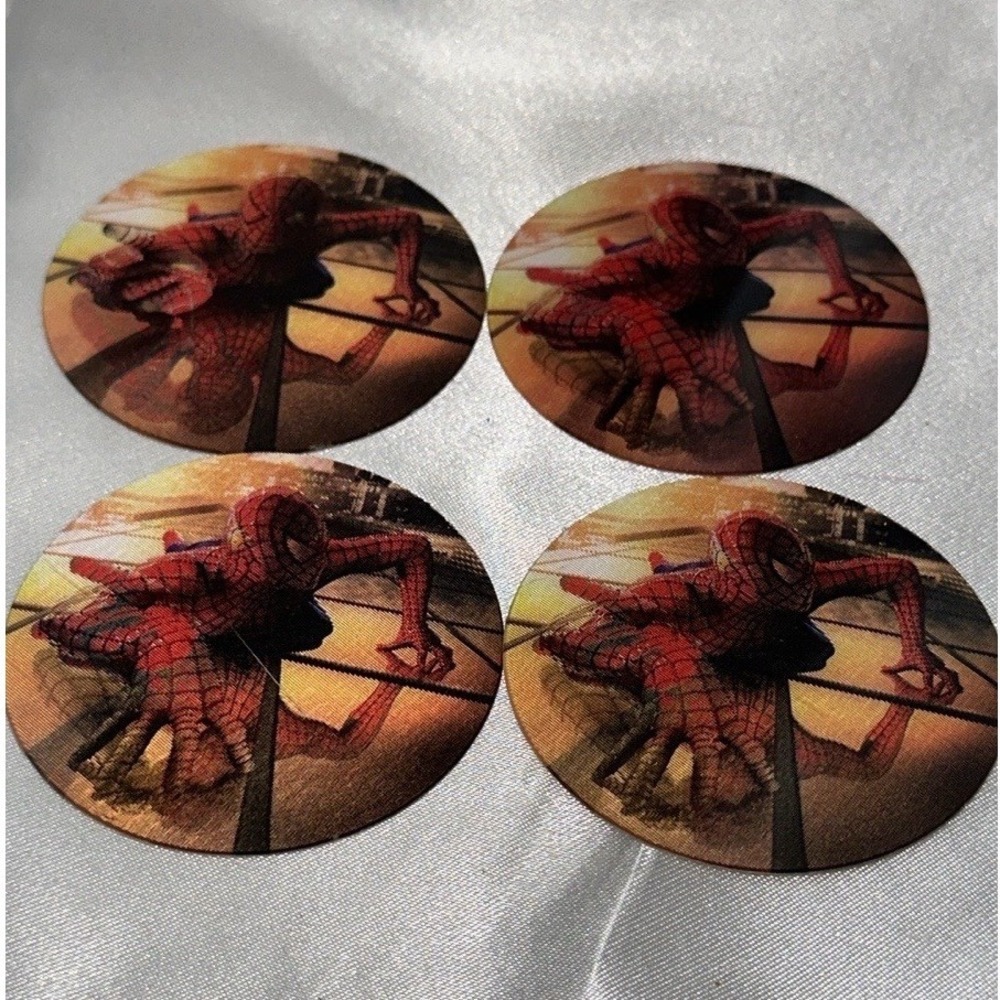 Marvel Spider-Man Round Stickers Set of 4 Sam Raimi Movie Era Decals